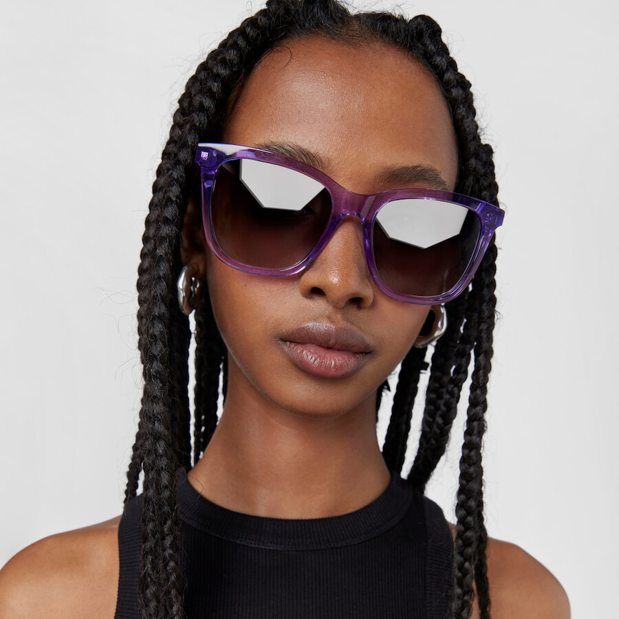 lilafarbene sonnenbrille lauper