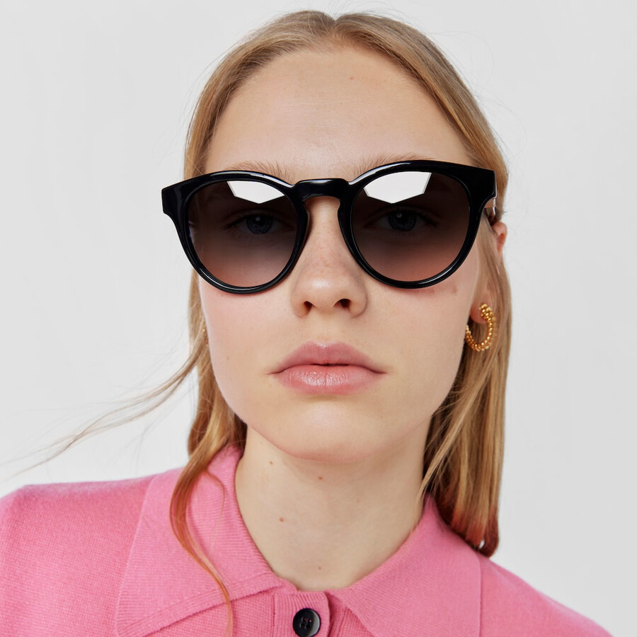 schwarze sonnenbrille rund mesh