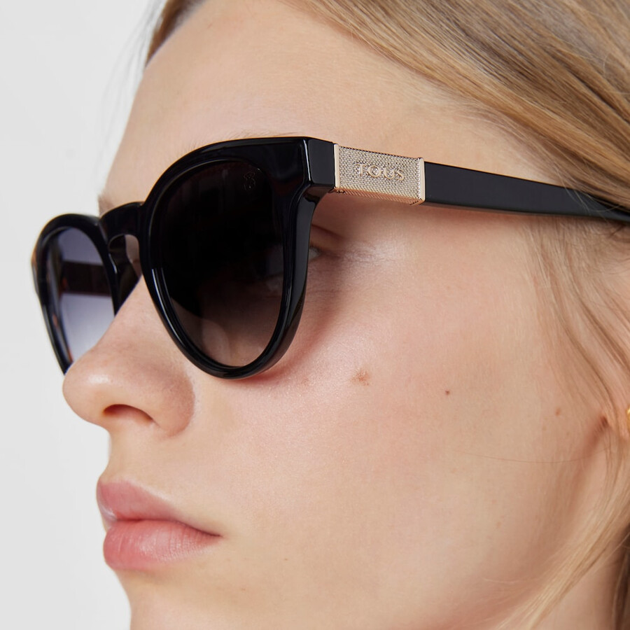 schwarze sonnenbrille rund mesh