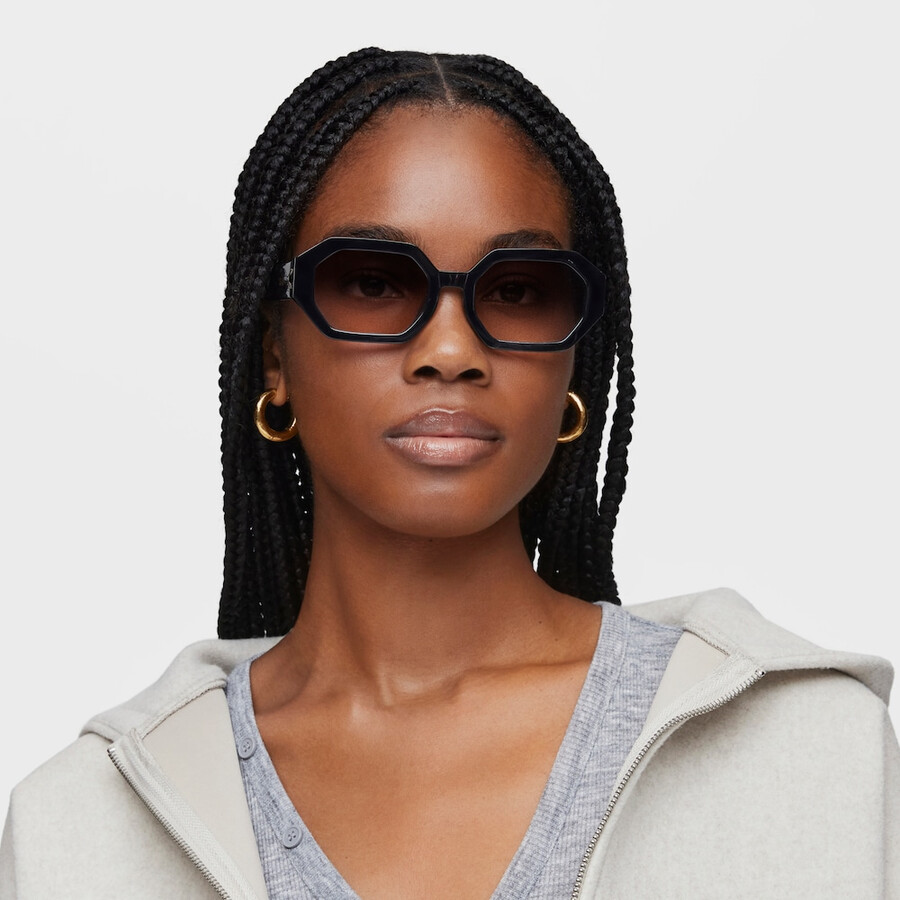 schwarze sonnenbrille tous geometric