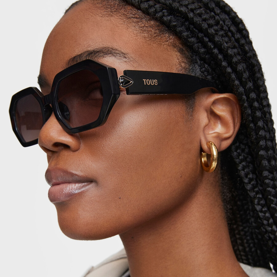 schwarze sonnenbrille tous geometric