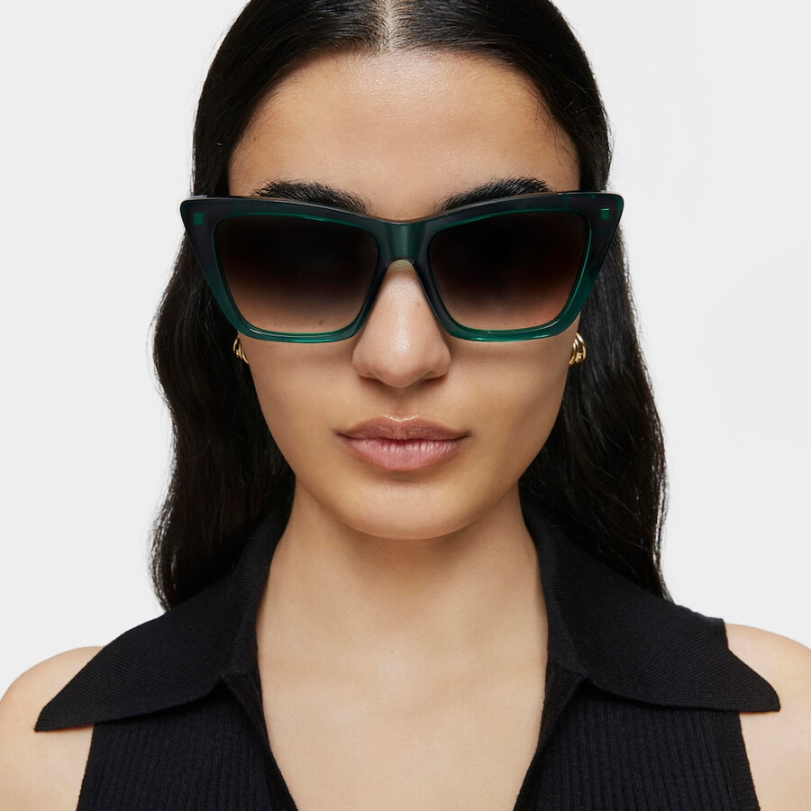 grüne sonnenbrille mit tous-logo-farbblock