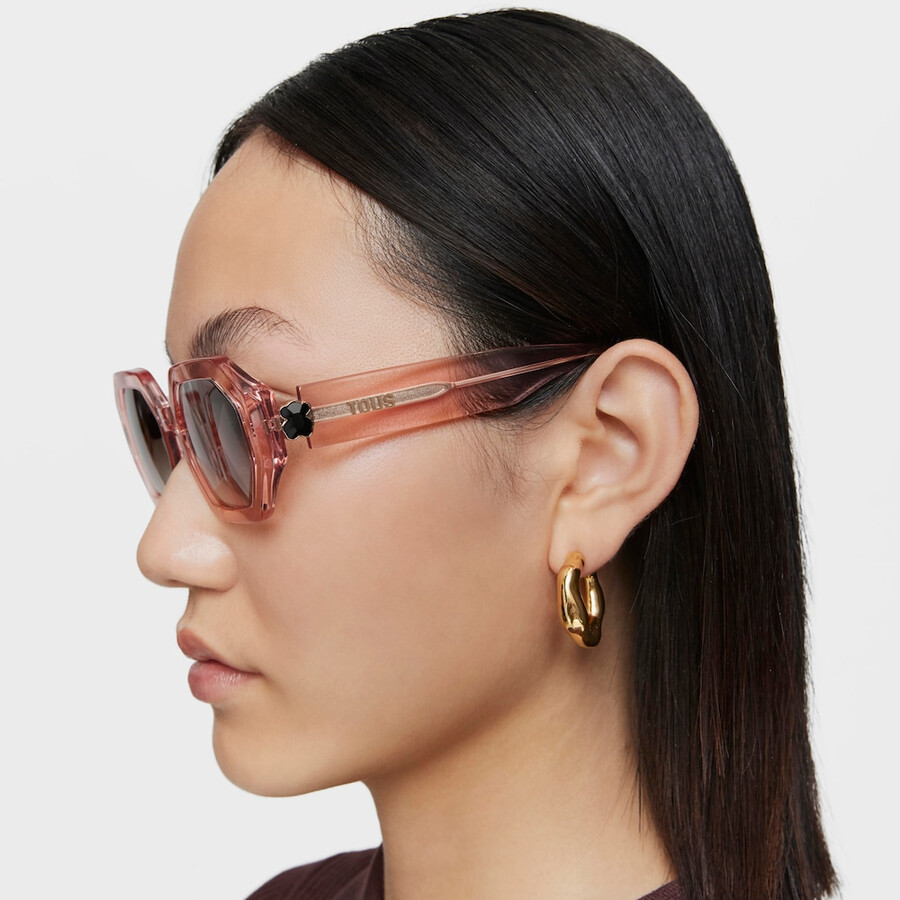 transparente rosa sonnenbrille tous geometric