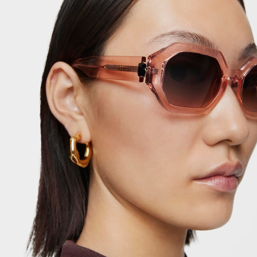 transparente rosa sonnenbrille tous geometric