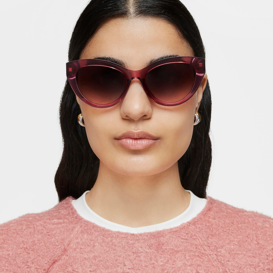 burgunderfarbene sonnenbrille tous butterfly