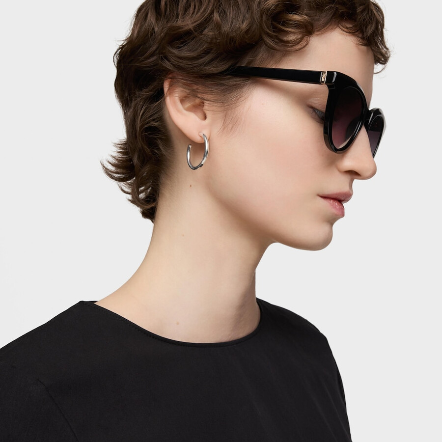 schwarze sonnenbrille tous round logo