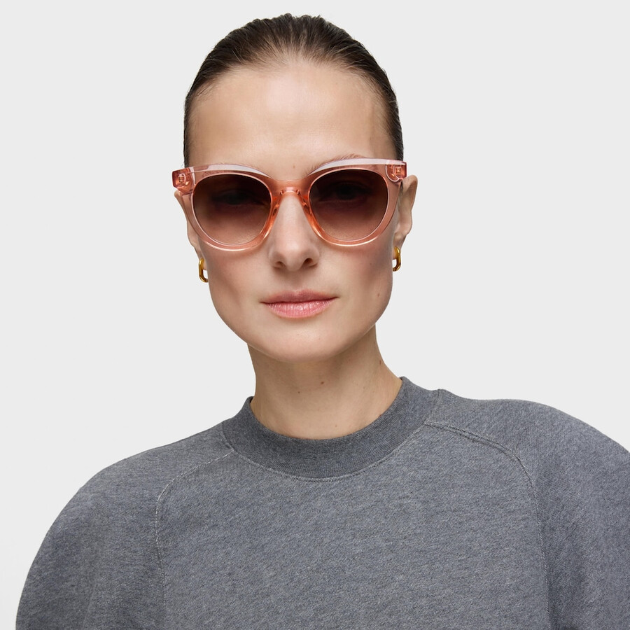 pinke sonnenbrille tous rundes logo