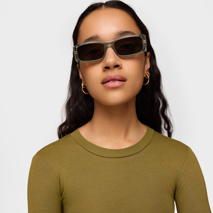 graue sonnenbrille tous square slim