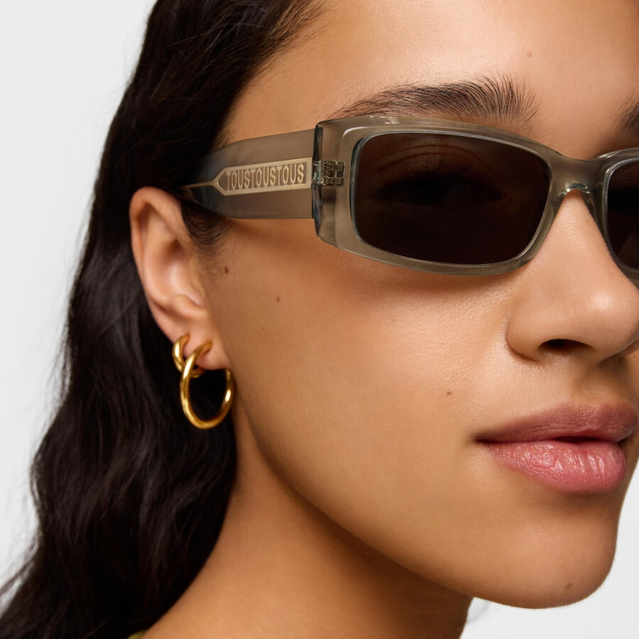 graue sonnenbrille tous square slim