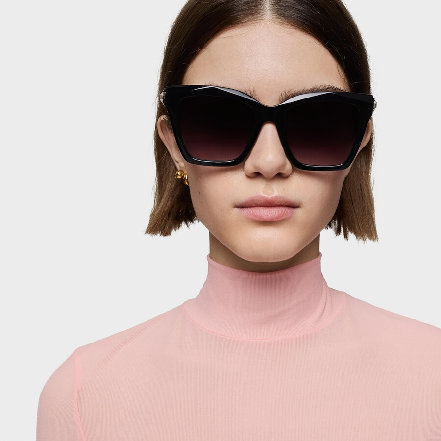 schwarze sonnenbrille tous facettierter stein