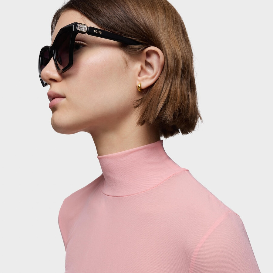 schwarze sonnenbrille tous facettierter stein