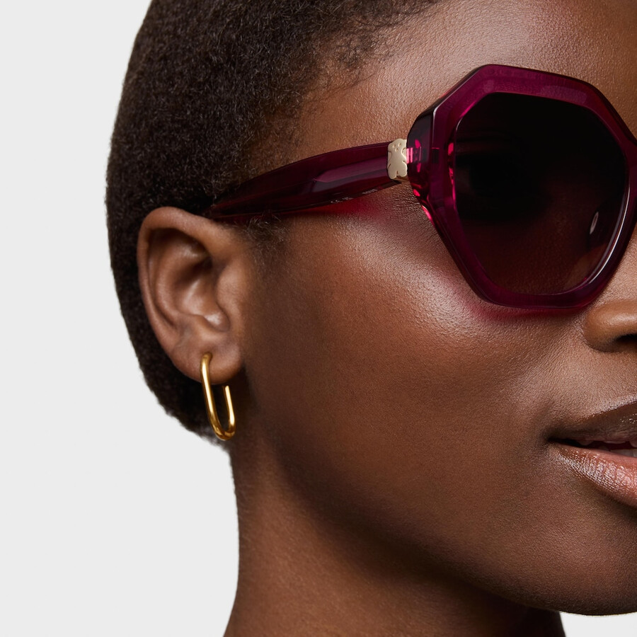 pinke sonnenbrille tous sechseck-symbol