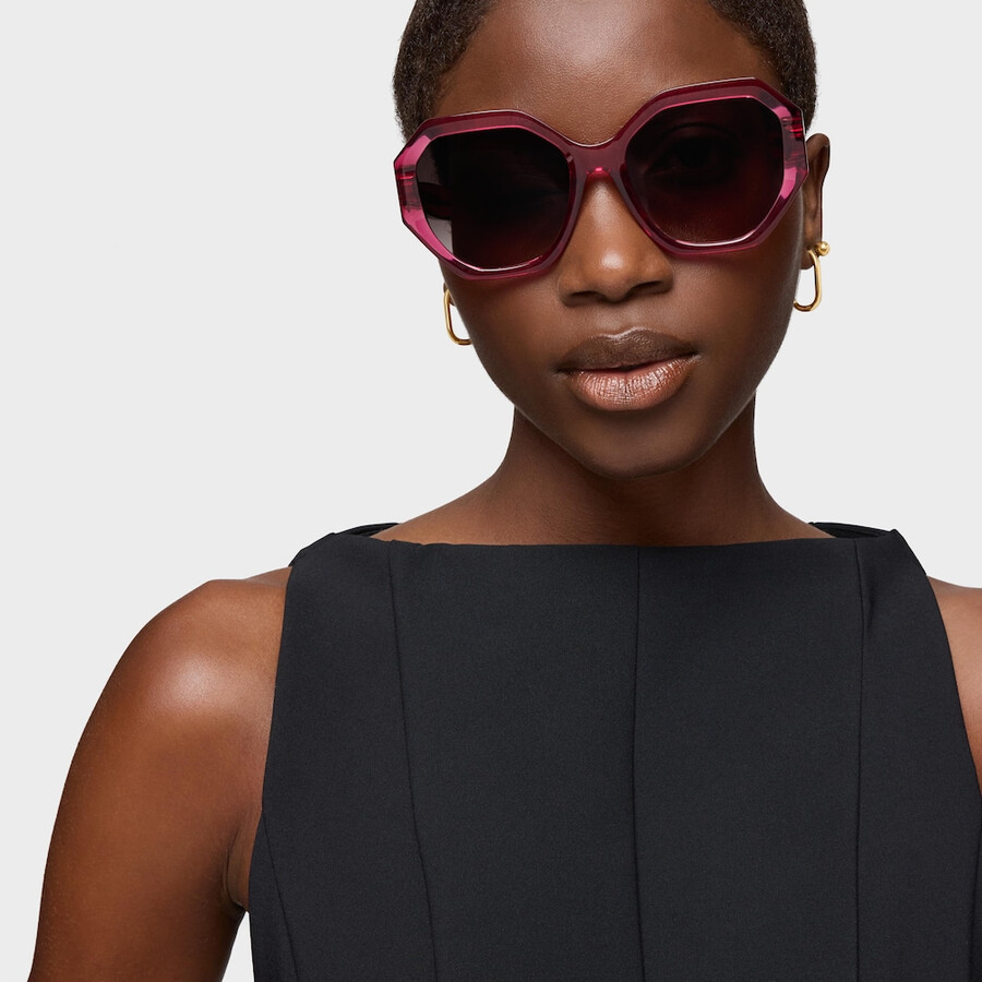 pinke sonnenbrille tous sechseck-symbol