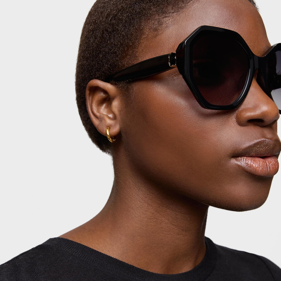 schwarze sonnenbrille tous hexagon icon