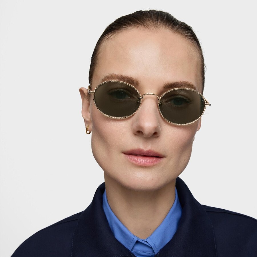 goldfarbene sonnenbrille bear straight new