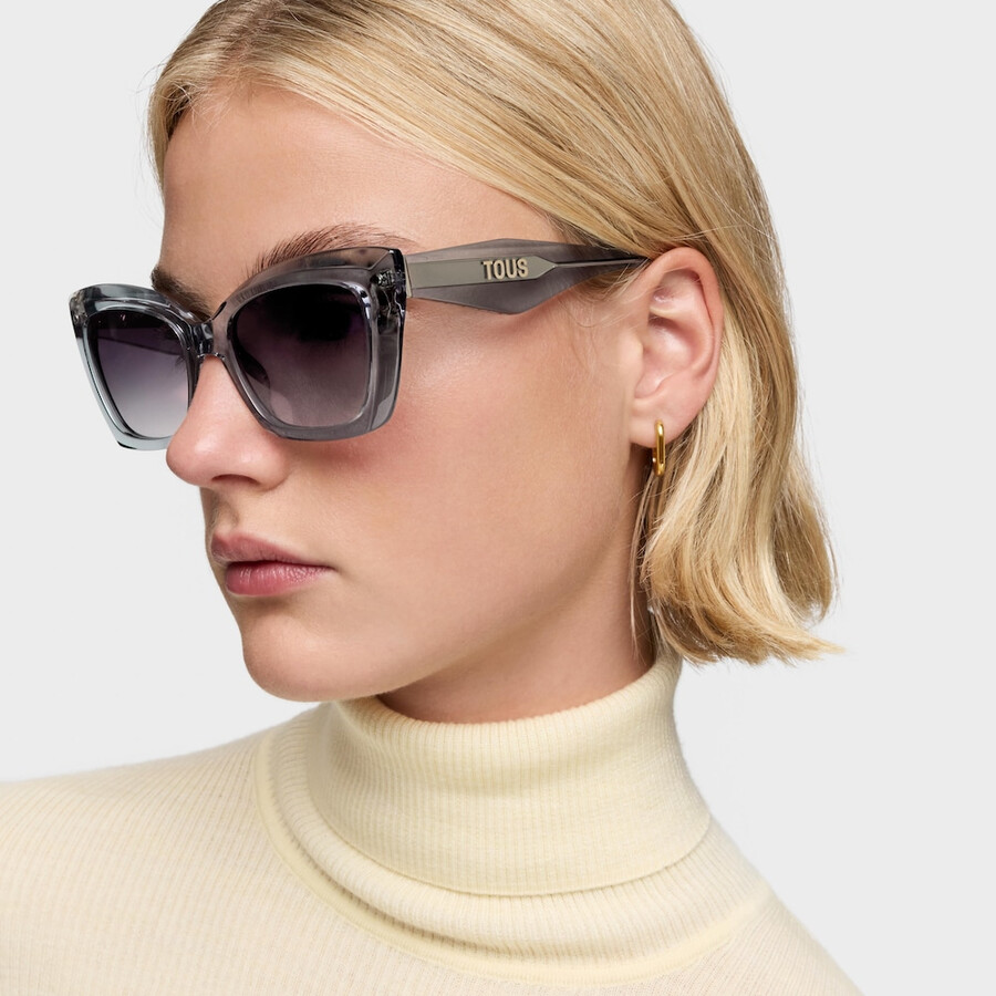 graue sonnenbrille tous facettiertes logo
