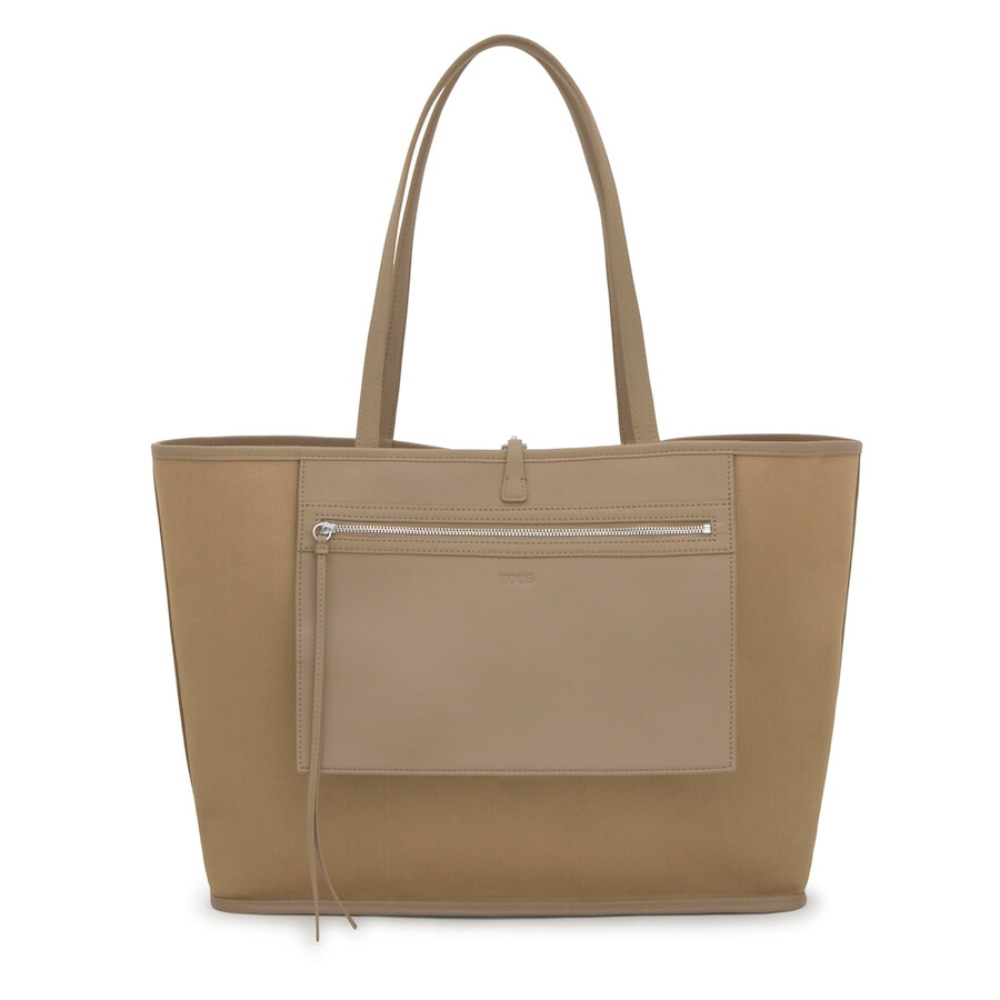 große beige wendetasche tous double way bear