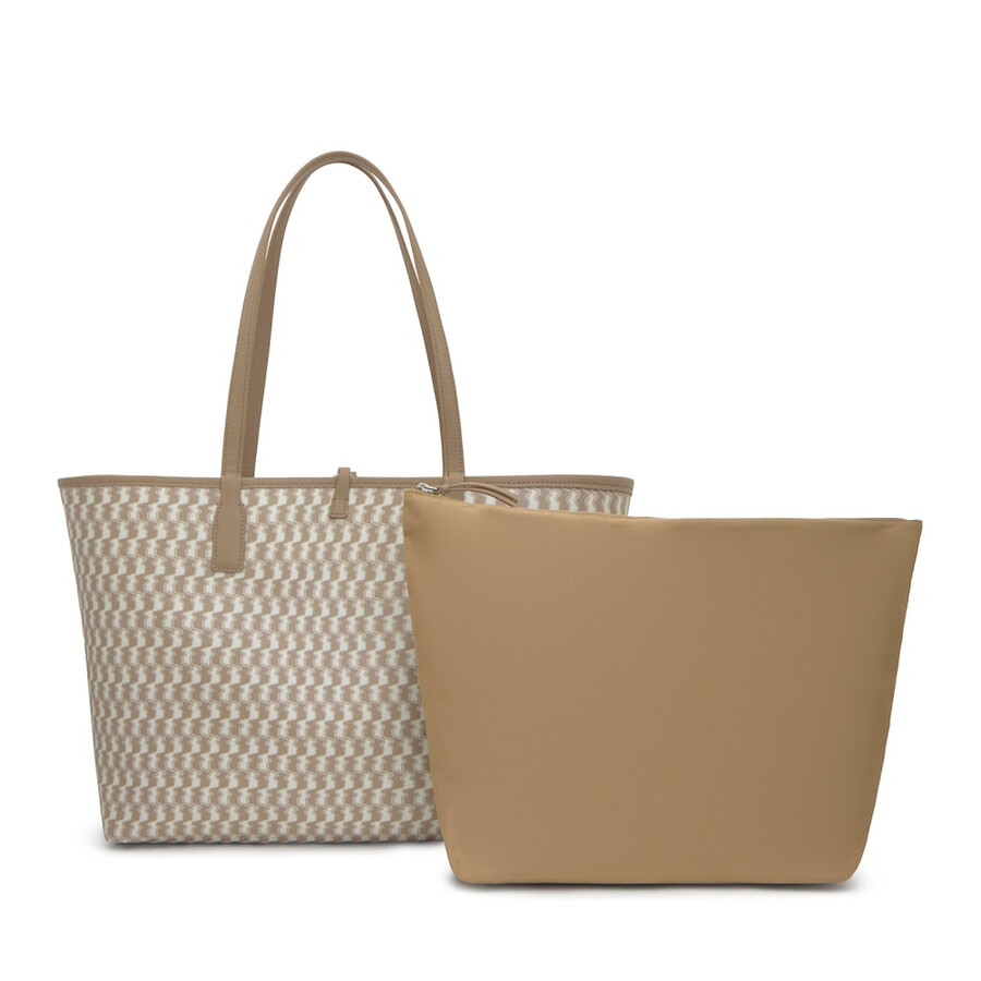 große beige wendetasche tous double way bear