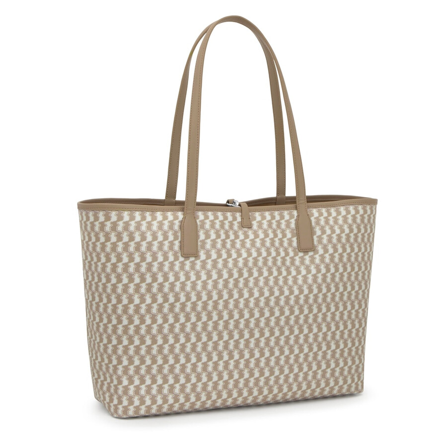 große beige wendetasche tous double way bear