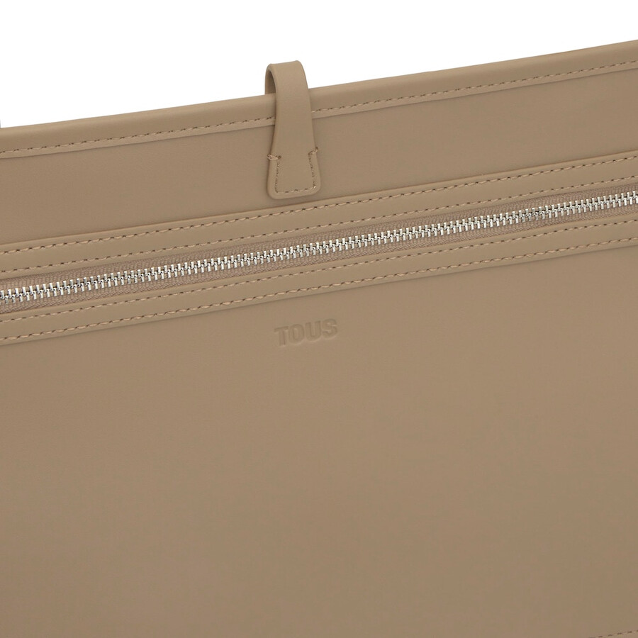 große beige wendetasche tous double way bear