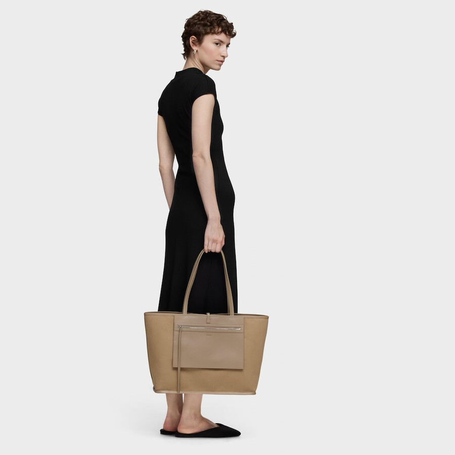 große beige wendetasche tous double way bear