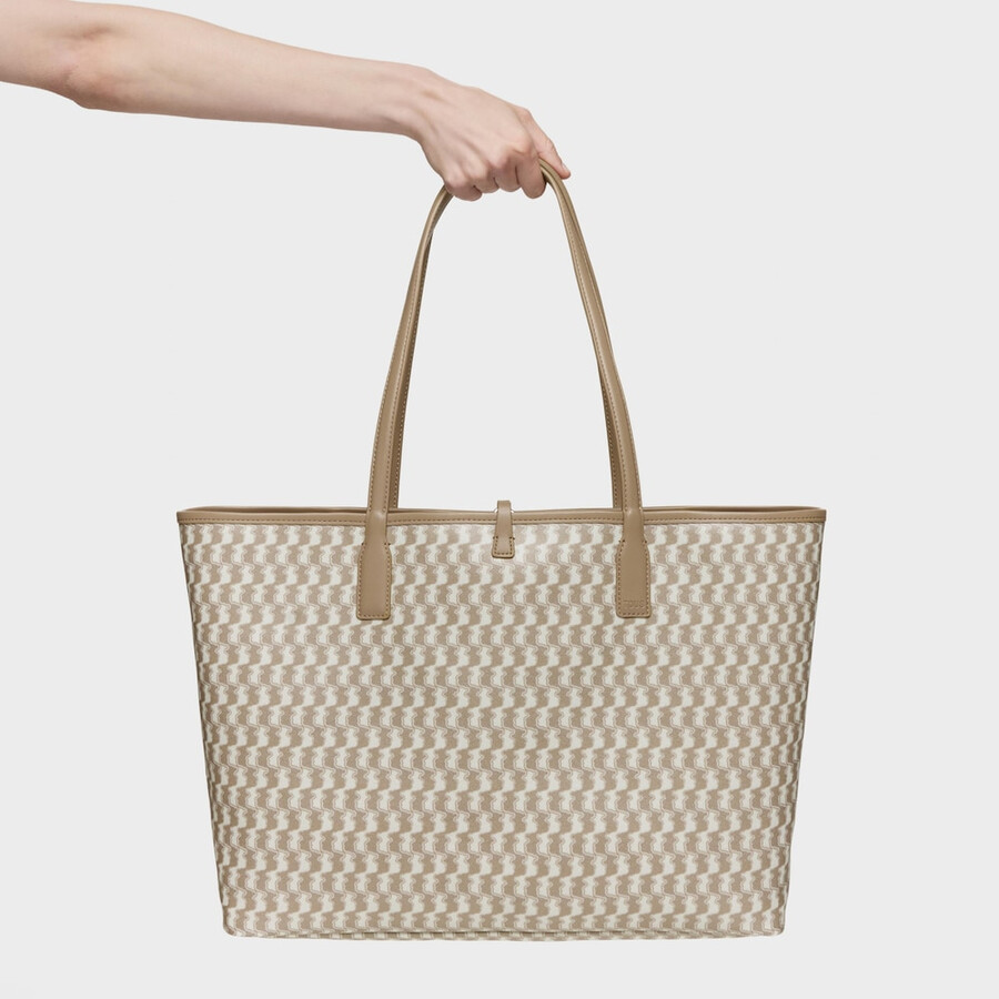 große beige wendetasche tous double way bear