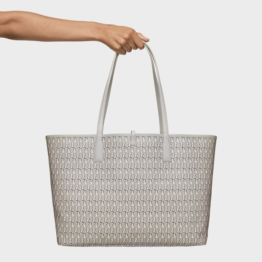 große wendbare tragetasche in taupe-farbe von tous double way bear
