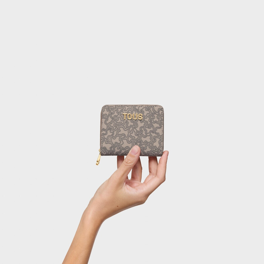kaos mini lines geldbörse in taupe-farbe