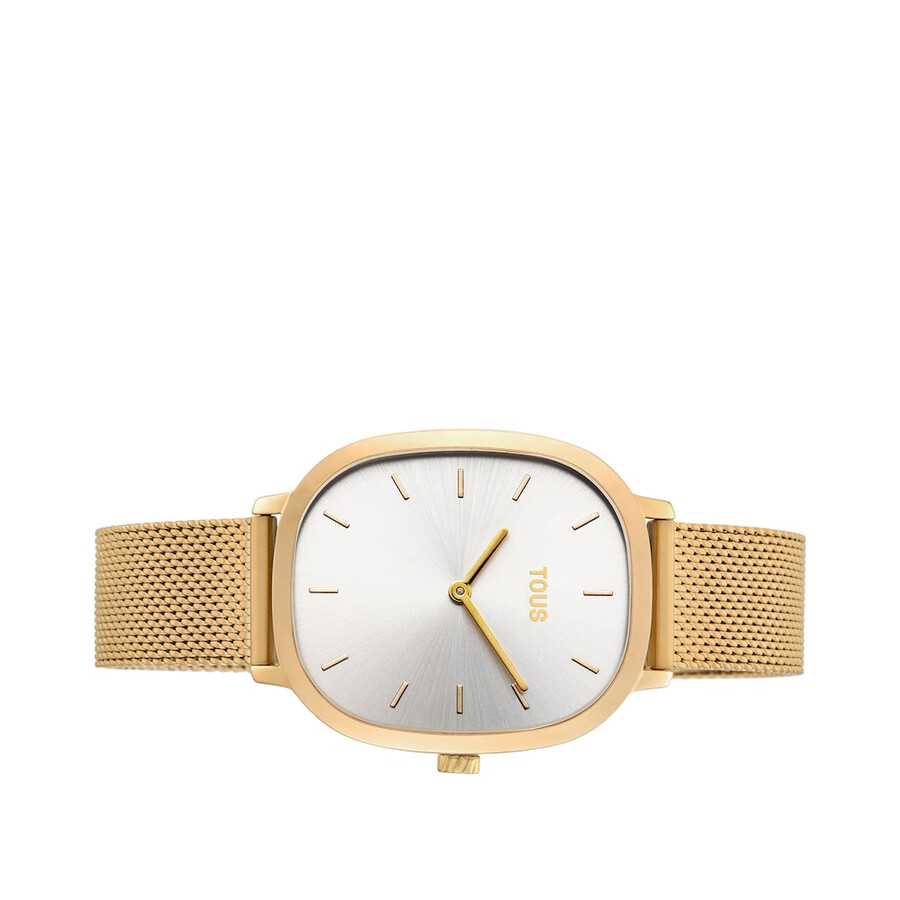 goldfarbene ip-stahl-heritage-uhr