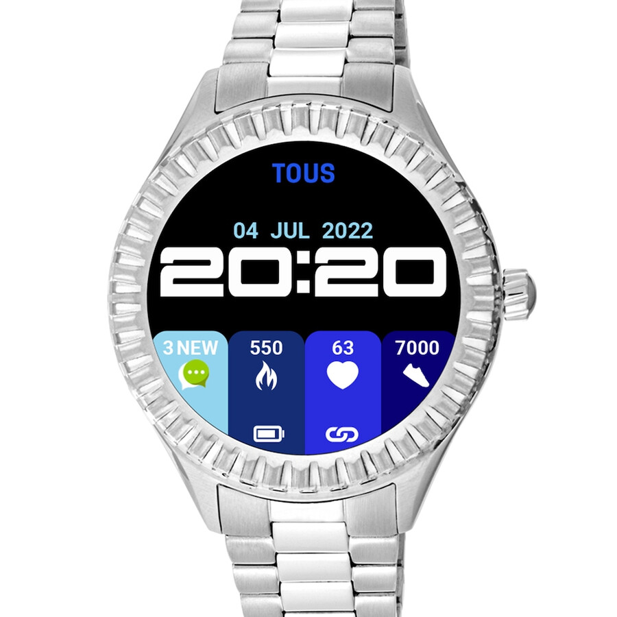 t-bear connect smartwatch mit stahlarmband