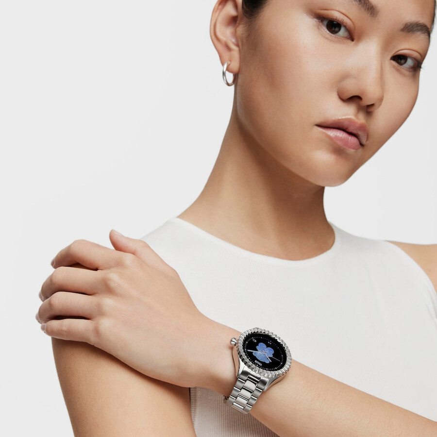 t-bear connect smartwatch mit stahlarmband