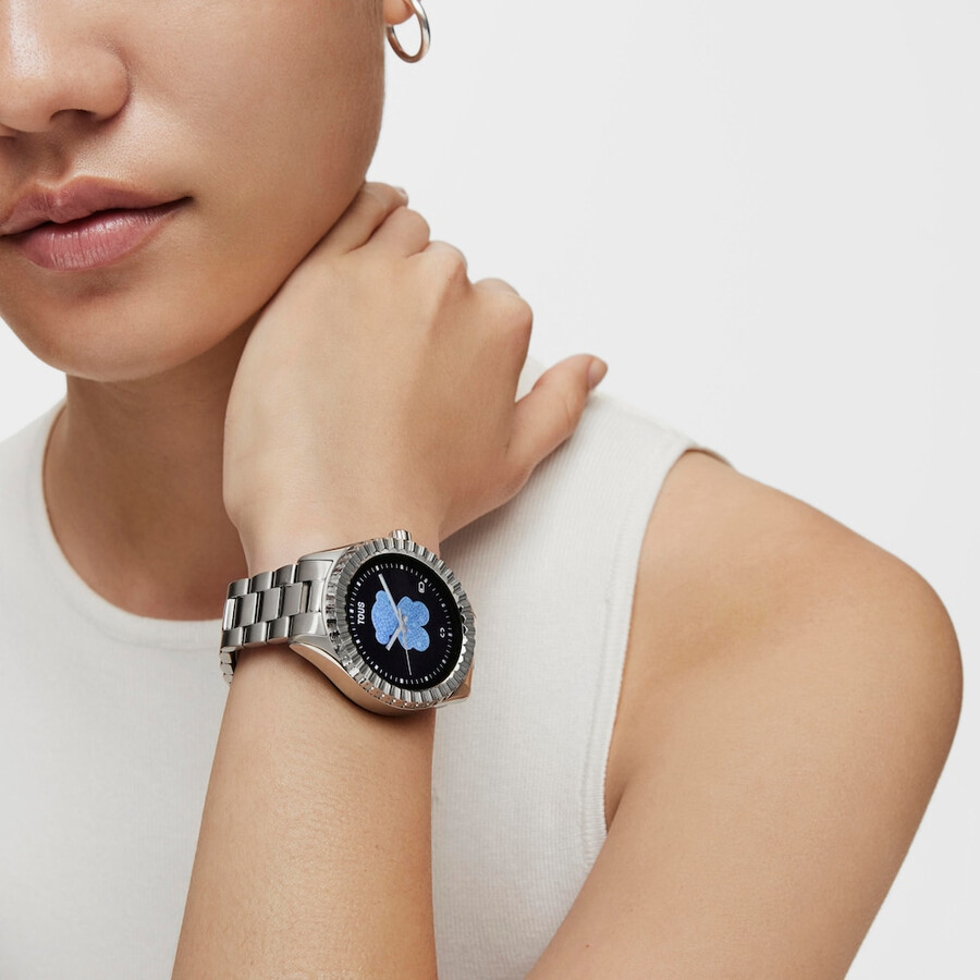 t-bear connect smartwatch mit stahlarmband