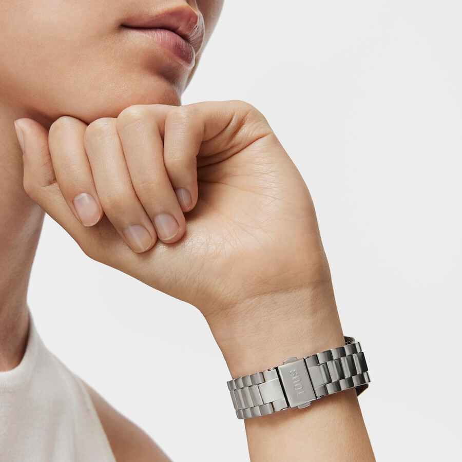 t-bear connect smartwatch mit stahlarmband