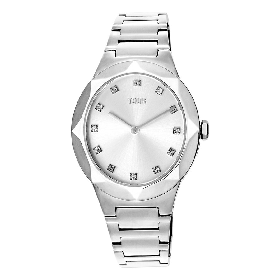 analoge uhr mit stahlarmband karat oval