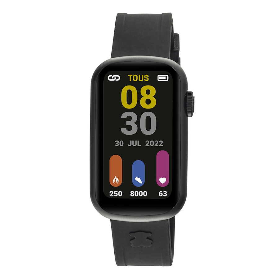 smartwatch mit nylonarmband und schwarzem silikonarmband t-band