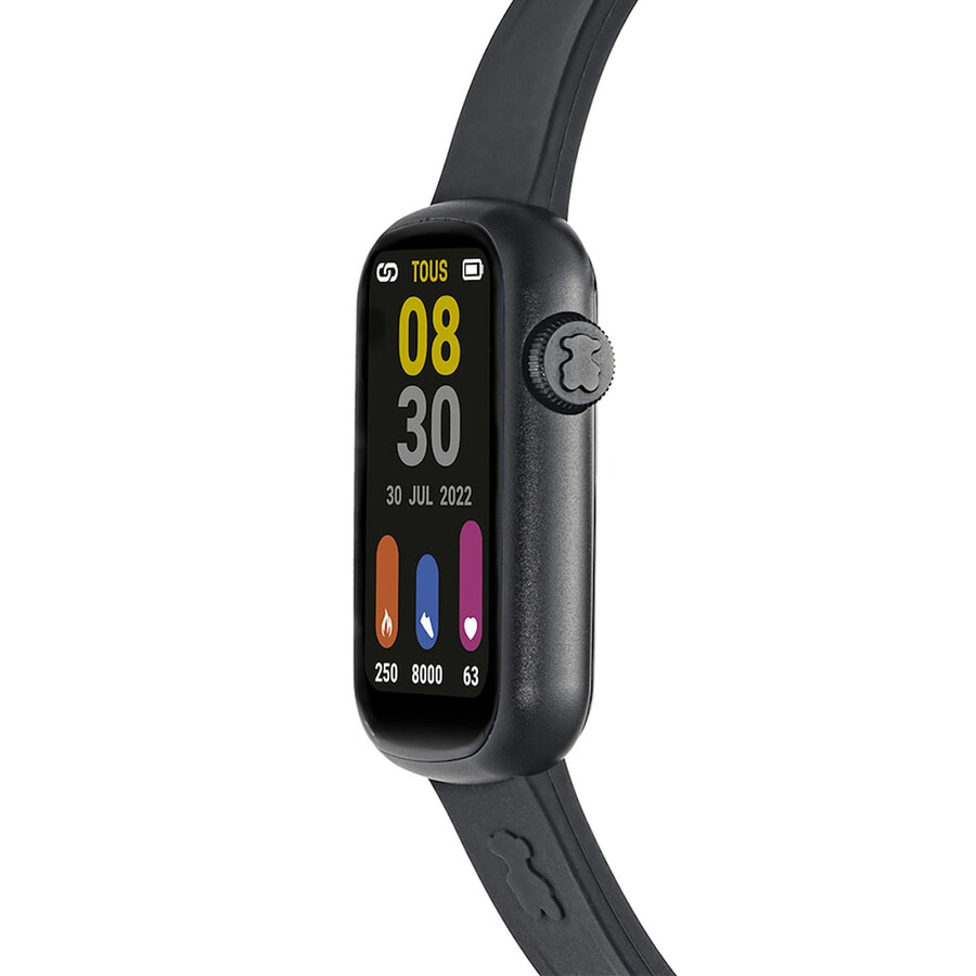 smartwatch mit nylonarmband und schwarzem silikonarmband t-band
