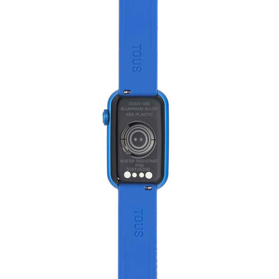 smartwatch mit nylonarmband und blauem silikonarmband t-band
