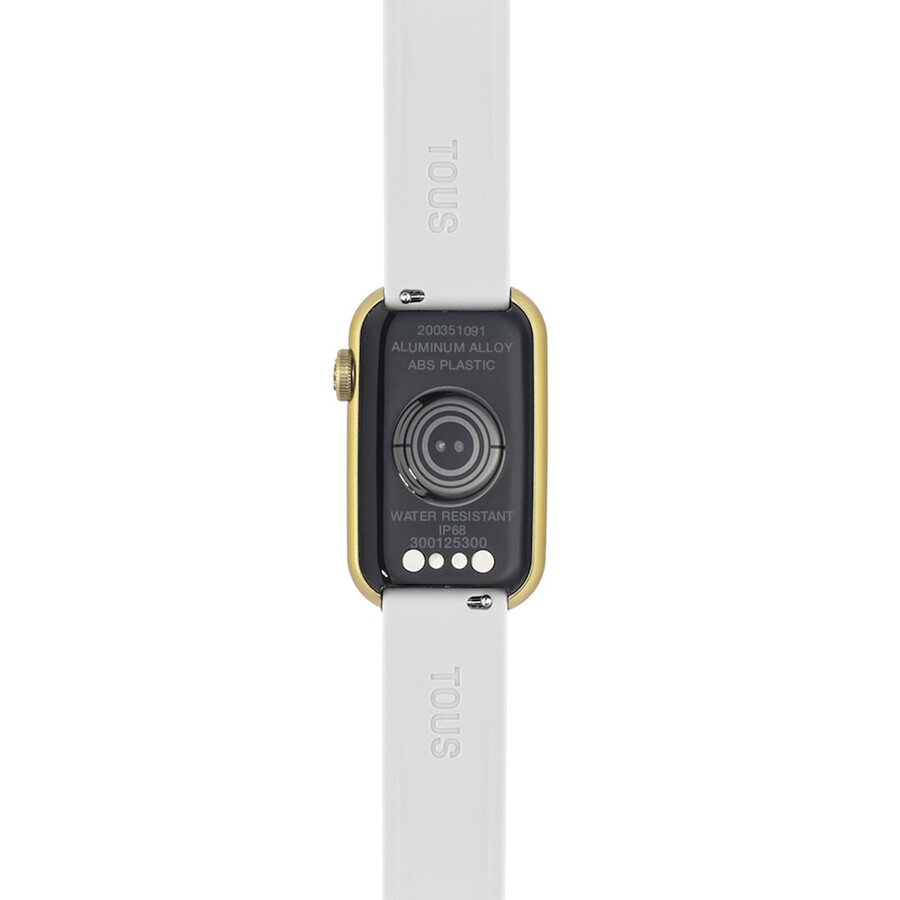 smartwatch mit nylonarmband und weißem silikonarmband t-band