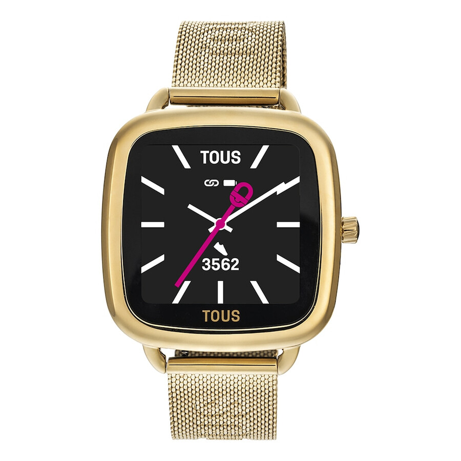 d-connect smartwatch mit goldfarbenem ipg-stahlarmband