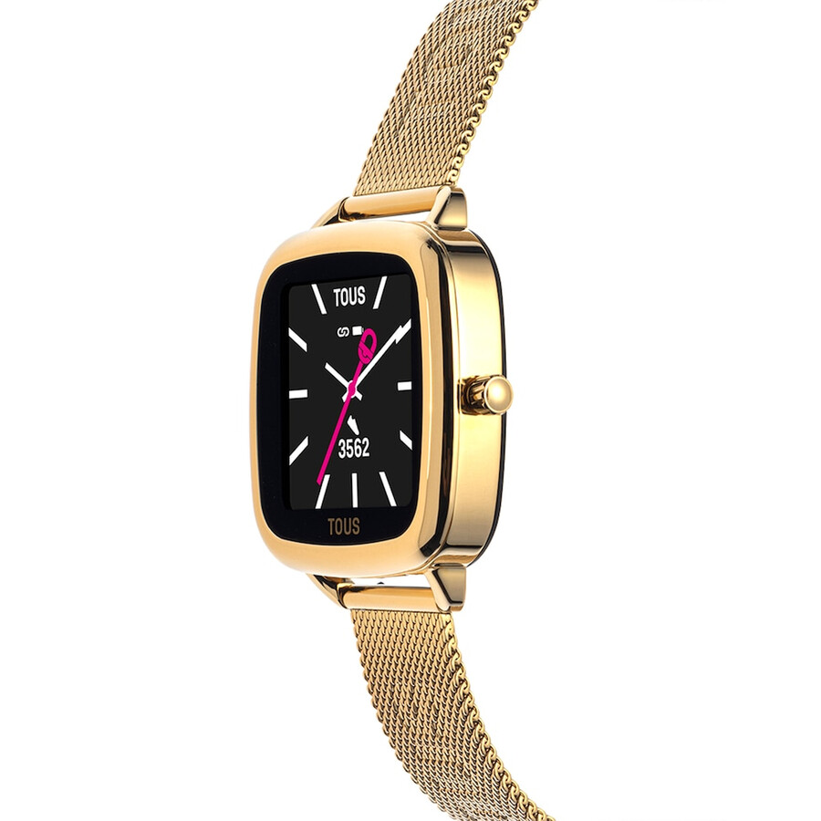 d-connect smartwatch mit goldfarbenem ipg-stahlarmband