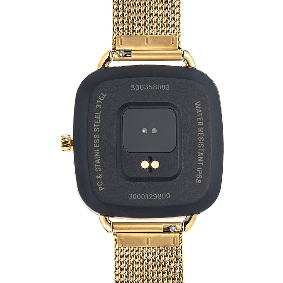 d-connect smartwatch mit goldfarbenem ipg-stahlarmband