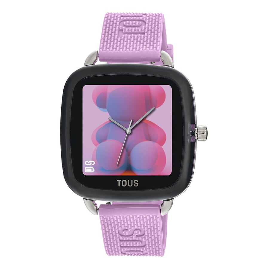 d-connect smartwatch mit rosa silikonarmband