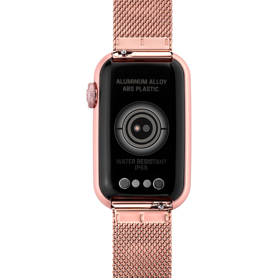 tous t-band mesh smartwatch mit rosafarbenem iprg-stahlarmband und aluminiumgehäuse in rosafarbenem iprg