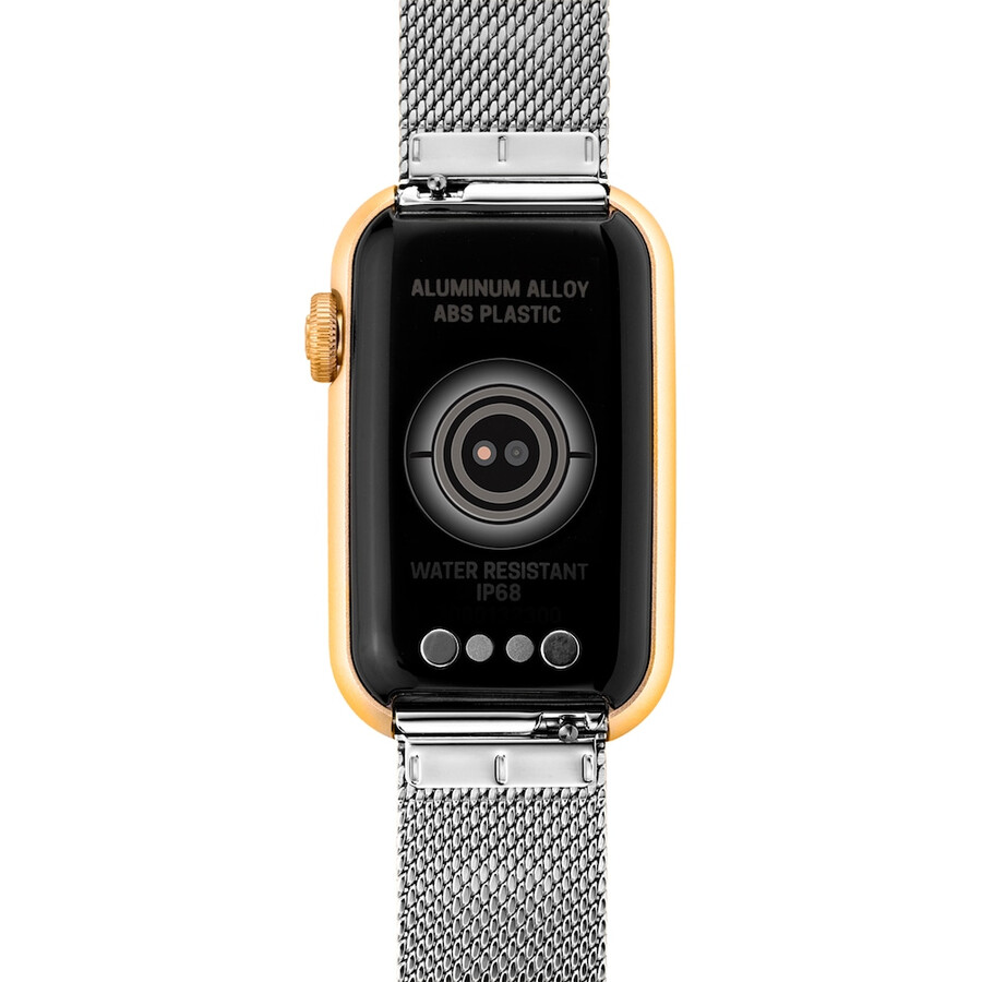 smartwatch mit edelstahlarmband und aluminiumgehäuse in goldfarbenem ipg tous tous t-band mesh