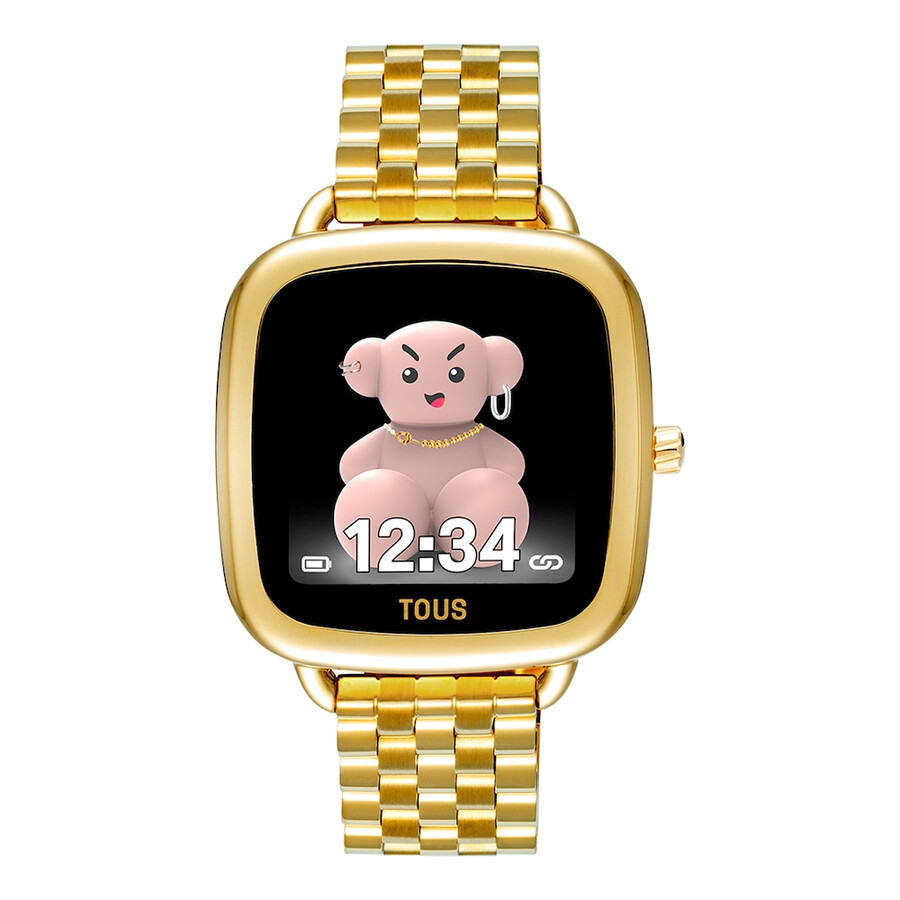 d-connect smartwatch mit goldfarbenem ipg-stahlarmband