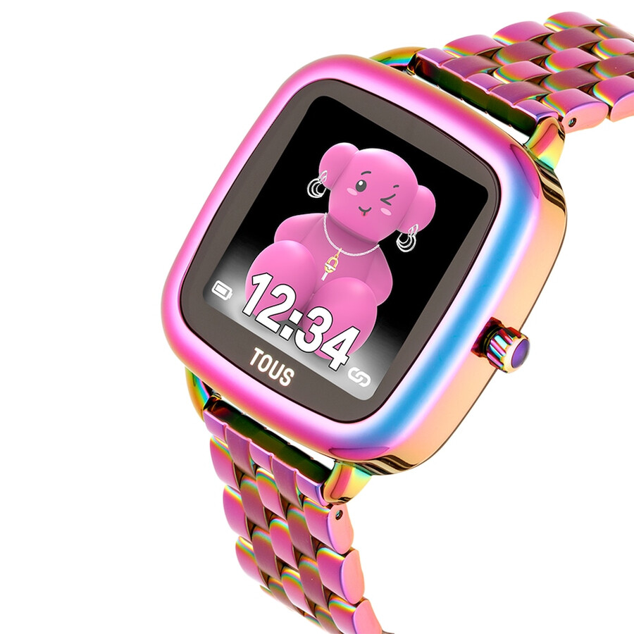 smartwatch mit schillerndem ip-stahlarmband von d-connect