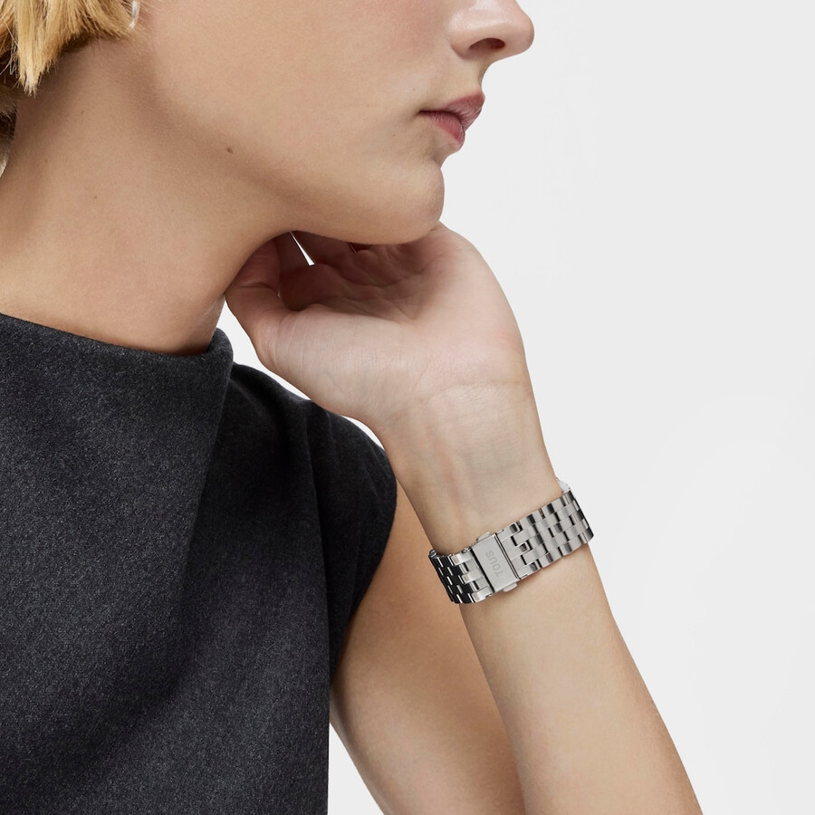 smartwatch mit stahlarmband d-connect