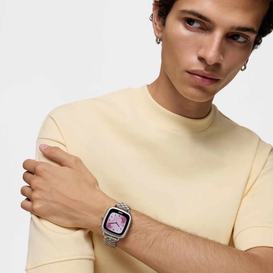 smartwatch mit stahlarmband d-connect