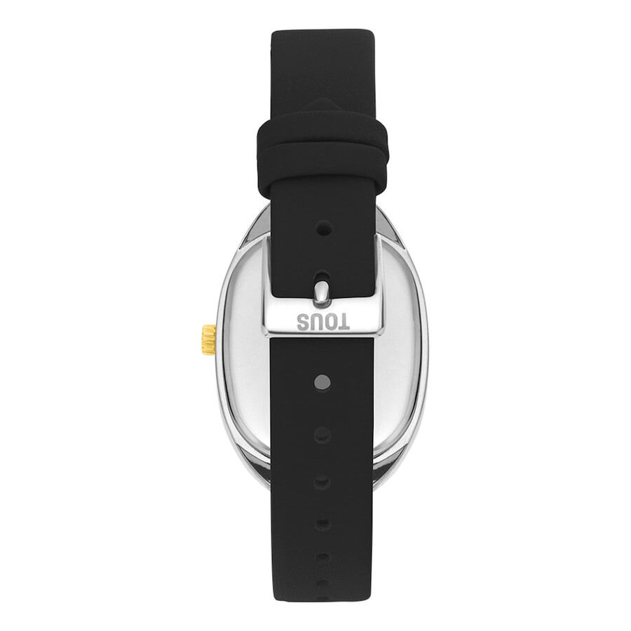 goldfarbene analoge uhr aus ipg-stahl mit schwarzem lederarmband heritage