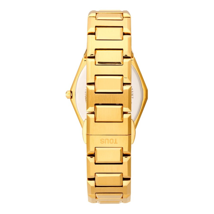 analoge uhr mit goldfarbenem ipg-stahlarmband karat